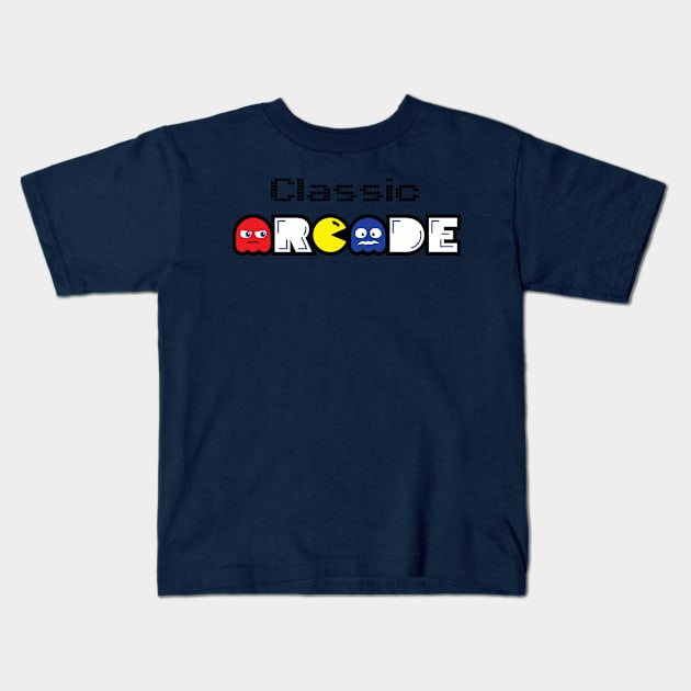 Classic Arcade Pac-man Kids T-Shirt by Ryan